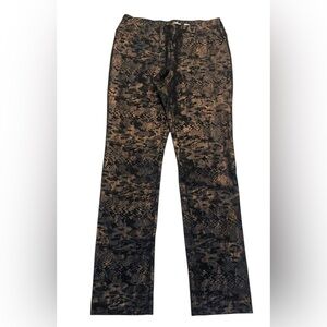 Lena Gabrielle Black and Gold Patterned Leggings